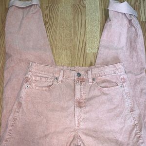 pink American Eagle stretch mom jeans